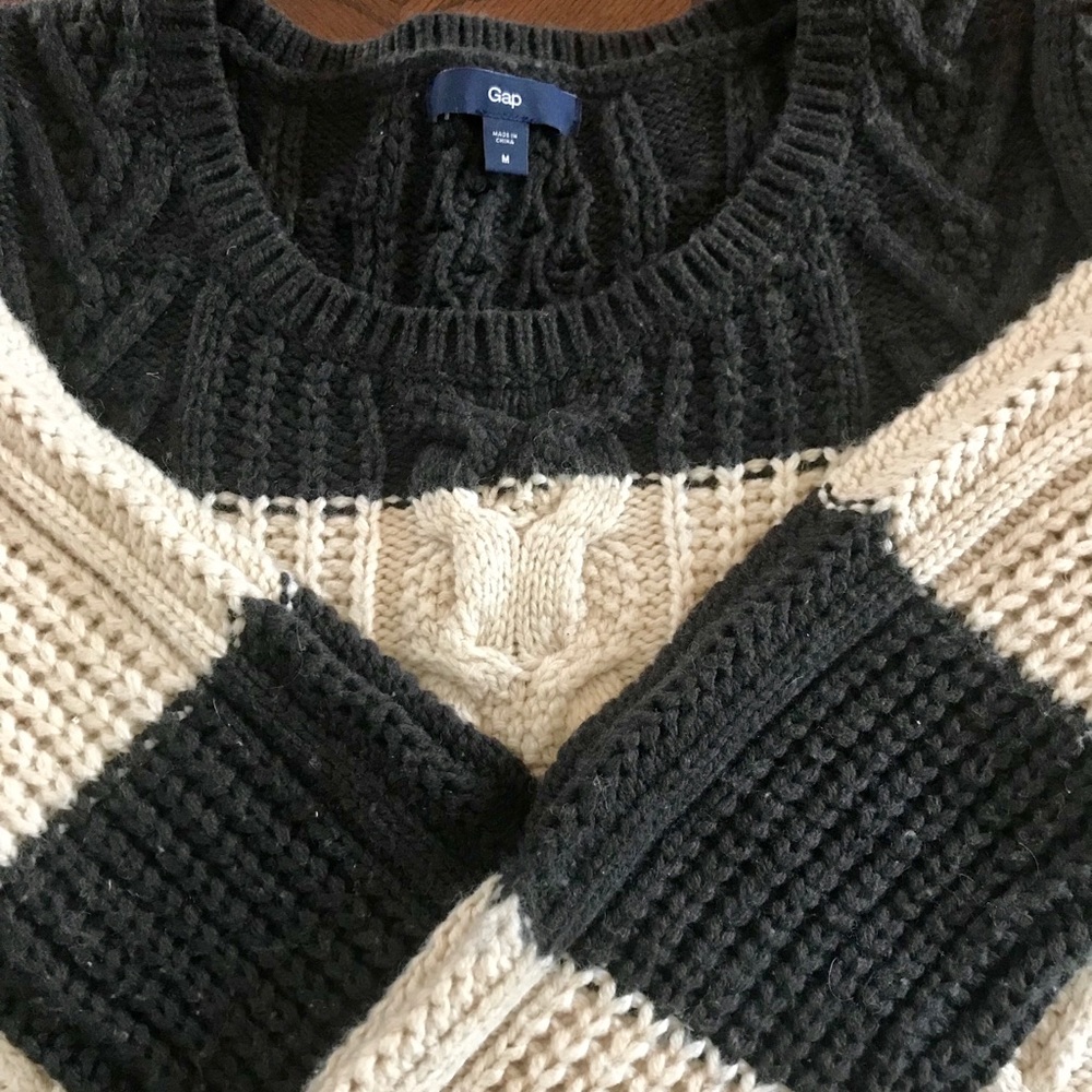 Gap crew neck striped sweater